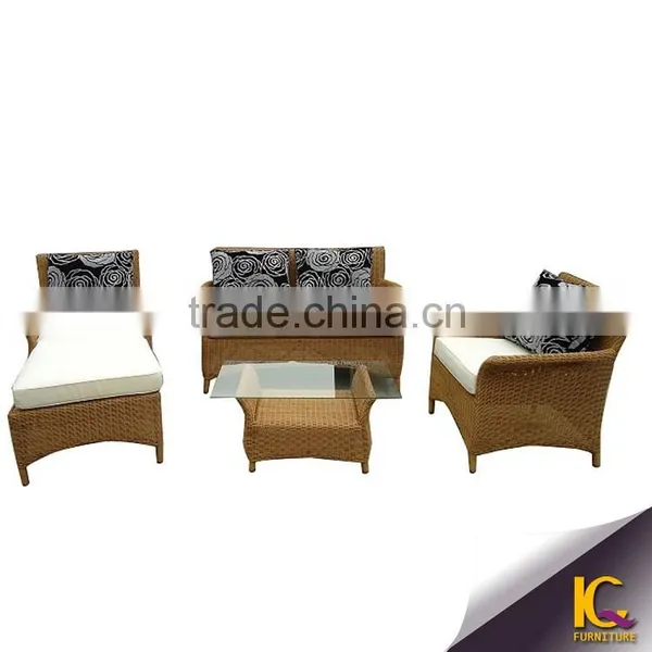Wholesale Wicker Furnitrure in Foshan Outdoor Patio Sofa Bed photo-2