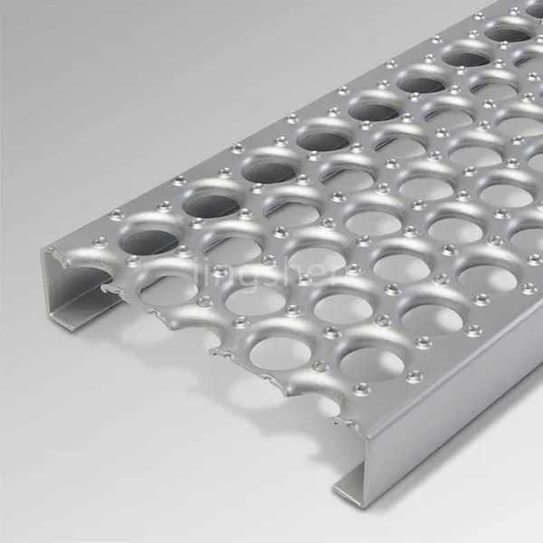 Perforated Metal Antiskid Plate With Non-slip Round Hole Pattern, Tread Stainless Steel Perforated Sheets for Modern Stairs photo-5