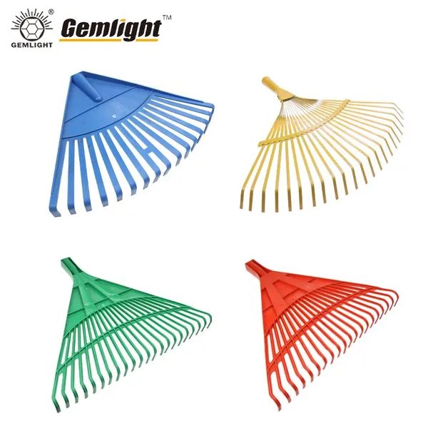 Garden Plastic Rake Lawn Rake Grass Rake Lightweight Wide Fan Head For Leaf Collection Lawn Garden Yard Cleaning Bulk Supply photo-2