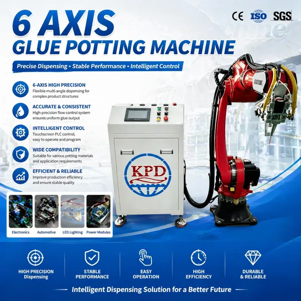 3 Axis Automatic Servo Motor LED LCD ab Two Component Liquid Silicone Epoxy Resin Glue Dispensing Mixing Potting Filling Machine photo-3