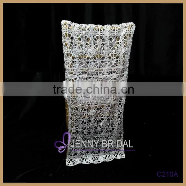 C121A Crushed Organza Wedding Universal Cheap Chair Covers for Sale photo-2