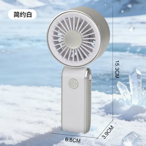 Cute Macaron Color Foldable Personal Fan Travel Hanging Neck Lanyard Fan Silent USB Mini Table Fan for Lady Summer Gift photo-4