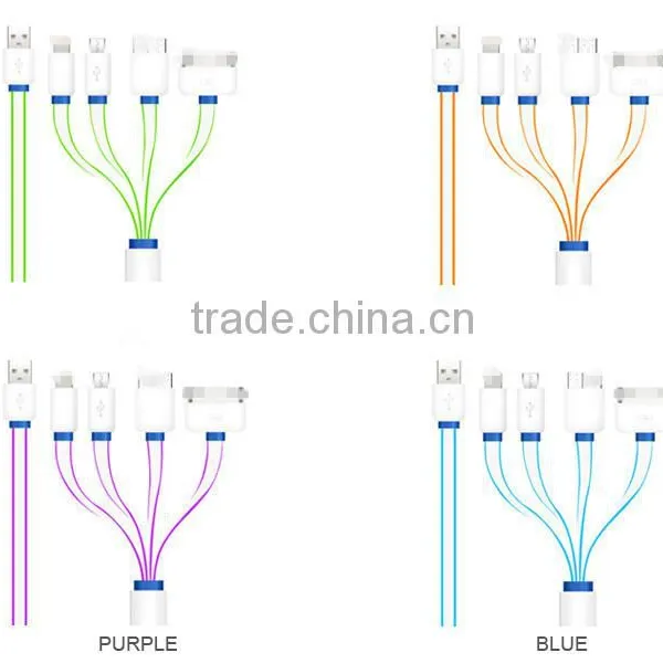 Factory Price Male to Usb Female Cable, Micro Usb Data Charging Cable 4 in 1 photo-3