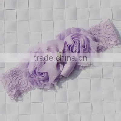 Fashion Baby Lace Flower Headband Infant Headband Toddler Headband Navy Blue Headband Baby Flower Hair Band Wh-1738 photo-5