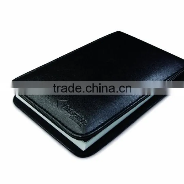 Fashion Small Leather Flip Paper Business Memo Pad Holder photo-2