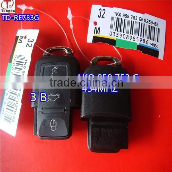 Tongda Key High Quality 2button Remote Key 433mhz ( 1JO 959 753 AG V5 ) for VW photo-4