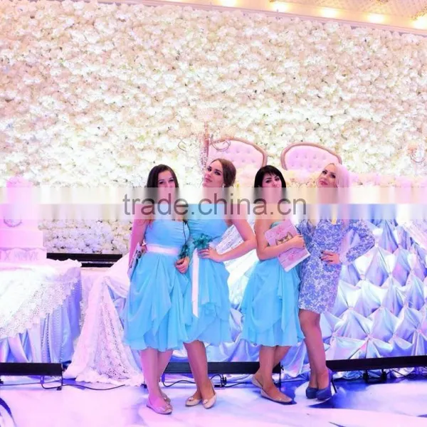 10ft White Artificial Hydrangea Flower Wall or Rose Flower Wall for Wedding Decoration photo-2