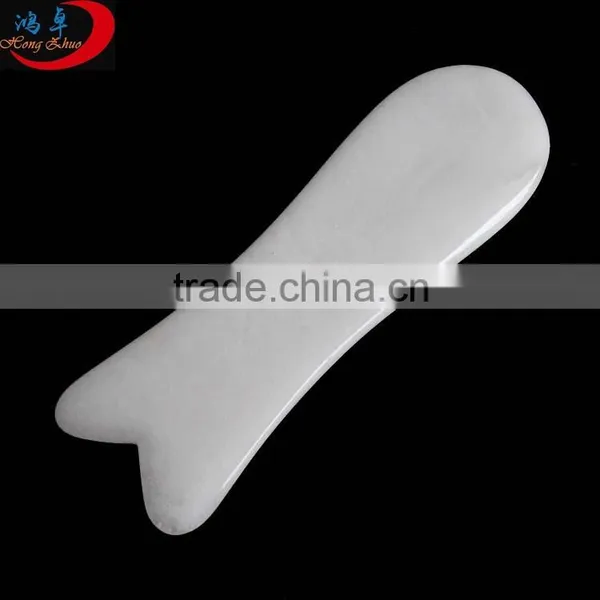 Chinese Jade Gua Sha Board Natural Female Body Massage Small Gemstone Handy Portable Body