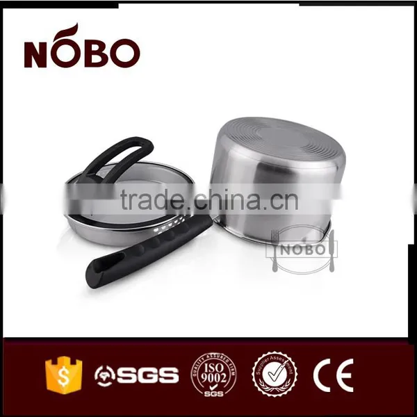 0.8mm Thick Double Bottom S/S201 Saucepot With Bakelite Handle photo-4
