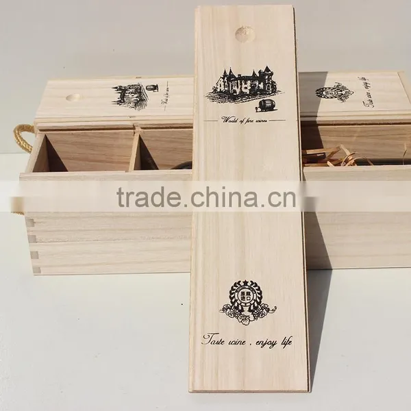 Wholesale Single Pine Unfinished Wooden Wine Bottle Boxes photo-5