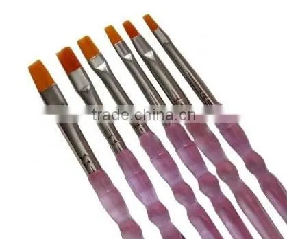 Nail Art Brush Set Purple Handle photo-2