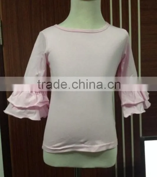 Wholesale Baby Ruffle Shirts MIX Color Miss123 Brand,Many Color T Shirts With Double Ruffle Long Sleeve photo-6
