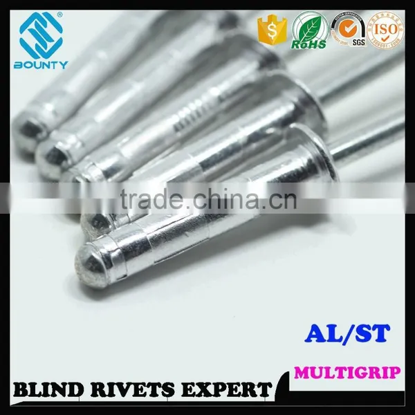 HIGH QUALITY FACTORY DOME HEAD ALU/ST MULTI GRIP BLIND RIVETS photo-4