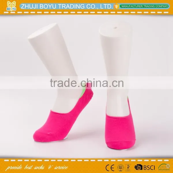BY-161013 Women Colorful Socks Invisible Sock With Non Slip Silicone photo-6