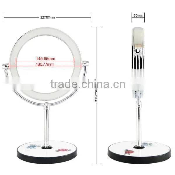 Customized Logo Bedroom Touch Sensor Aluminum Compact Mirror photo-4