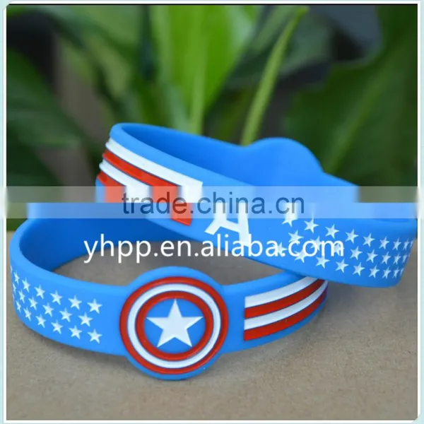 Custom Design Captain America Silicone Wristband Bracelet for Fans photo-3