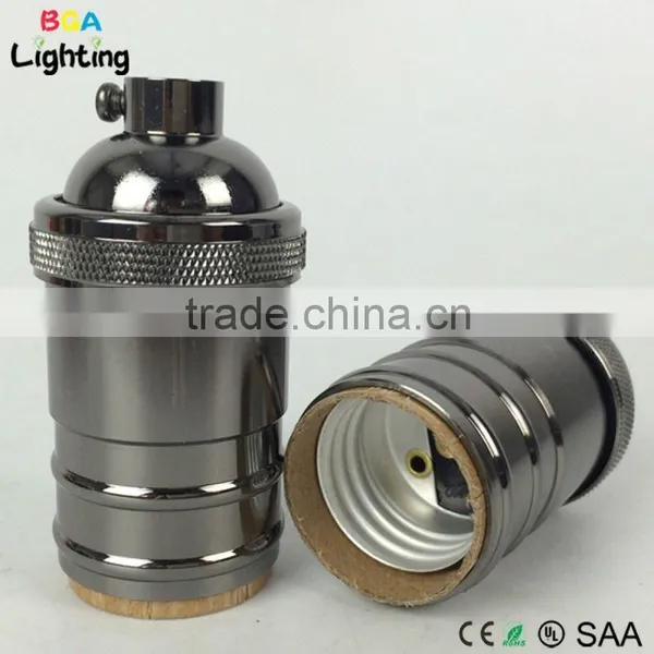 UL E26 Brass Vintage Pendant Lamp Socket For DIY Ceiling Light photo-3