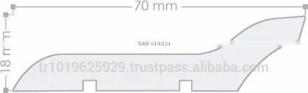 Pvc Laminated Mdf Skirting Board, Baseboard photo-2