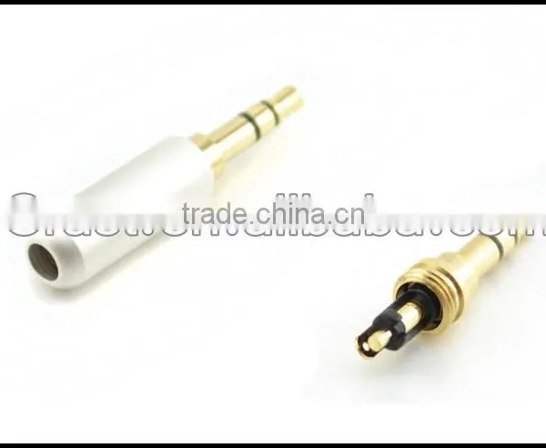 Audio Gade OEM Hi End Gold Plated 3.5-W Gold Plated 3.5MM Stereo Plug Male Headphone Terminal White photo-4