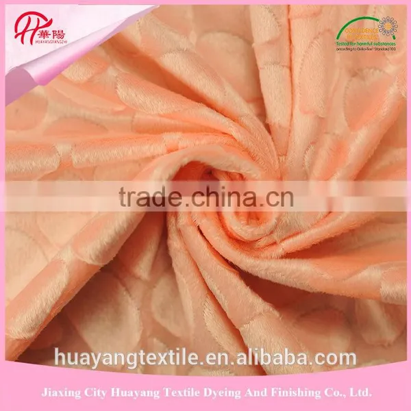100% Ployester Super Soft Embossing Velboa Plush Fabric /minky Fabric for Making Soft Toy photo-2