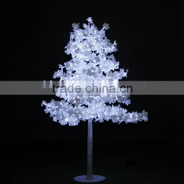 1.5m Plastic Home Decorative Waterproof White LED Maple Tree Light