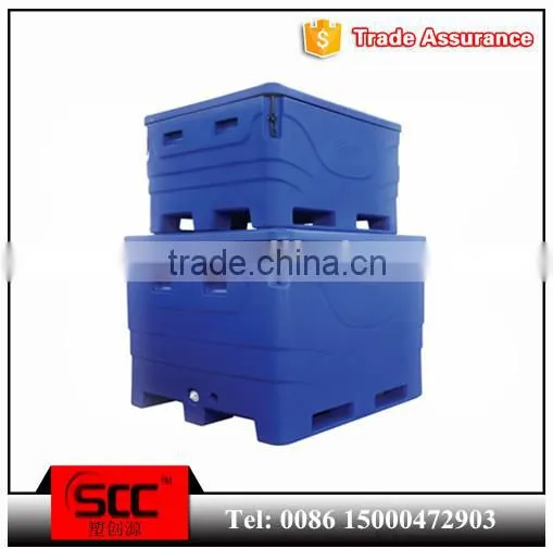 1000L Thermo Plastic Cooler Box, Cooler Box With PU Insulated, Fish Cooler Bins photo-4