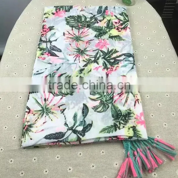 Pendant Scarves Cotton Floral Pattern Scarf 180*110 Women Pashmina Shawls Scarfs