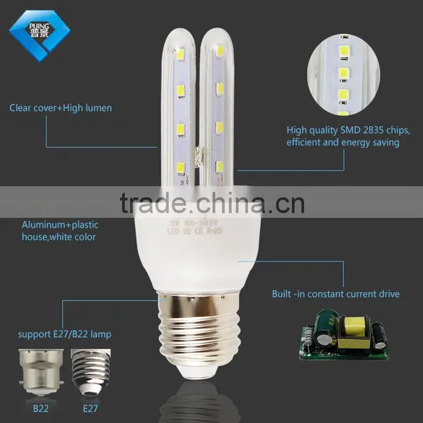 2015 China Suppiler u Shape 360degree Led Corn Light to Replace Cfl Bulb Incandesent Bulb photo-3