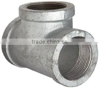 Equal Tee Malleable Iron Pipe Fitting (Galvanized)