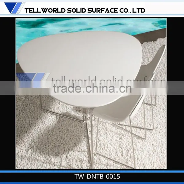 Commercial Fast Food Shop Modern Grey Marble Dining Table Prices photo-6
