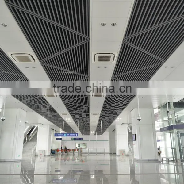 Super Evenness Wood Grain Suspended Ceiling Panel U Aluminum Screen Ceiling Tiles photo-6