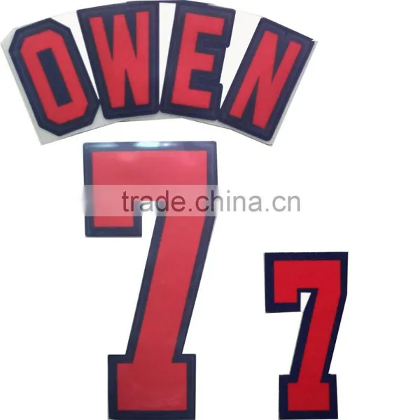 Factory Direct Iron on Flock Transfers Numbers and Nameset for Uniform photo-2