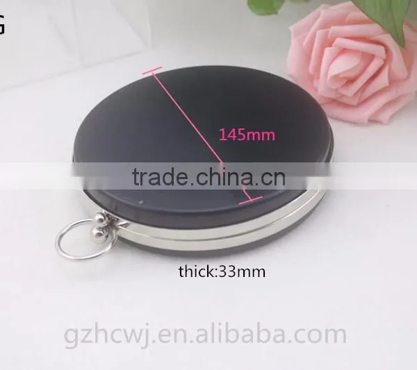 145cm Clutch Metal Frame With Two Flat Round Plastic Shells Box Purse Frame photo-2