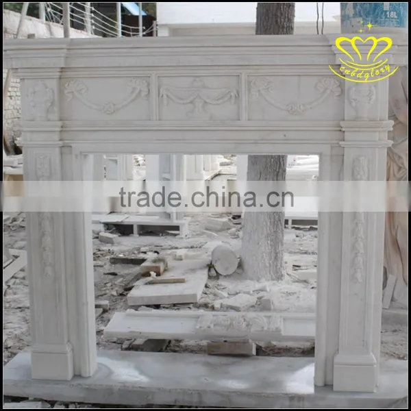 Marble Fireplace Boutique European Door Cover Luxury Mantel Interior Decoration photo-4