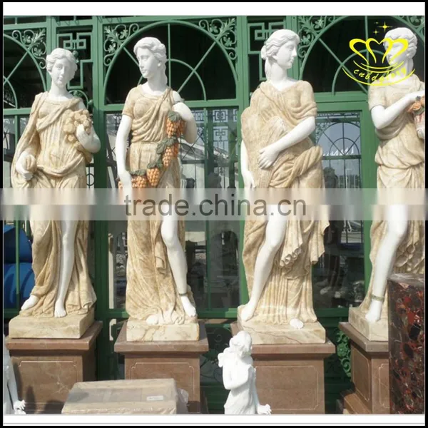 Marble Mosaic Four Seasons Goddess Sculpture European Style Western Figure Sculpture