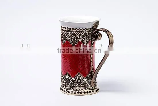 16oz Mug With Handbuilding Techniques, Ceramics and Pottery, Red Mug photo-3