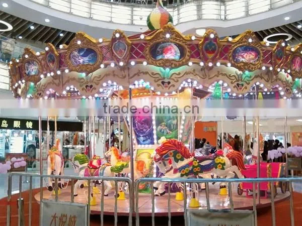 Cheapest High Quality Used Amusement Rides 16 Seats Carousel for Sale photo-2