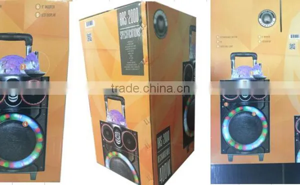 Hoxen 8" Active Bluetooth Speakers Box With Disco Ball Light Show L-212 photo-2