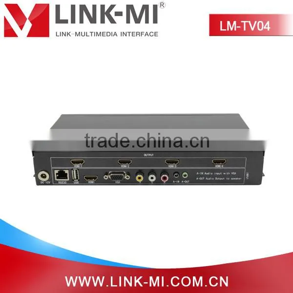 LINK-MI LM-TV04 1080p 2x2 HDMI Video Wall Controller Controlled By Remote, Button and RS232 photo-3