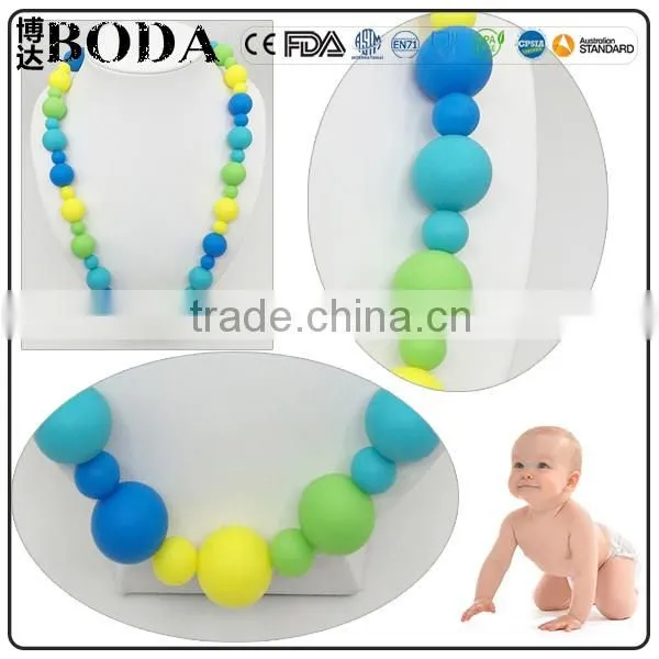 Personalized Teething Amber Necklace Silicone Necklace photo-4