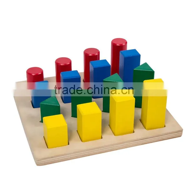 Children educational toys for montessori-geometry solid ladder