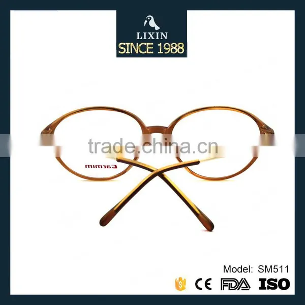 Super Light Street Fashion Acetate Reading Glasses Light Brown Acetate SM511 photo-3