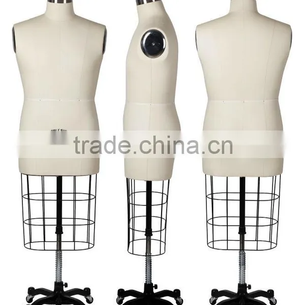 Male Upper Body Tailoring Mannequin With Collapsible Shoulder and Adjustable Stand