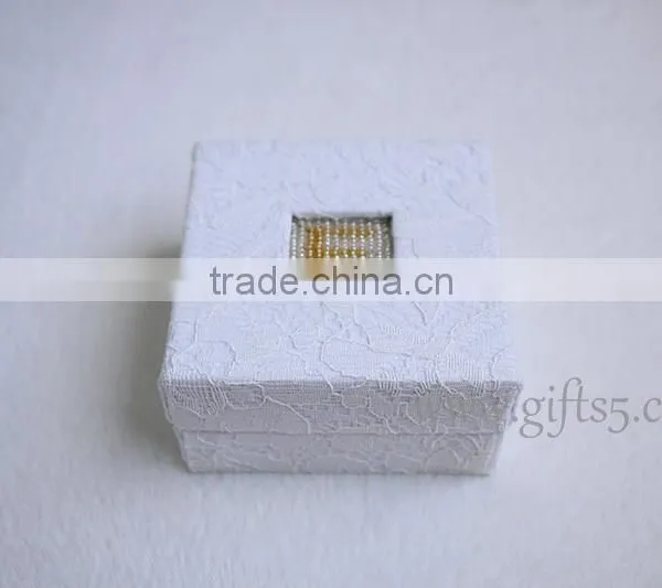 Handmade Wedding Jewelry Gift Boxes With Beaded Name Plate of E photo-3