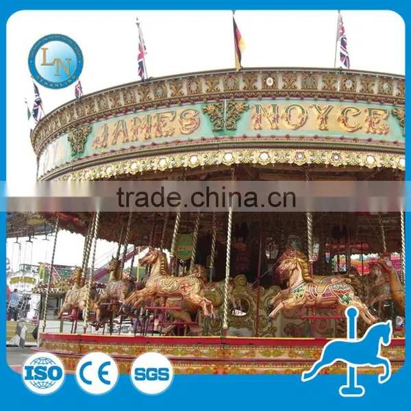 Park Carnival Playground Carousel Horses Amusement Ride Merry go Round photo-5