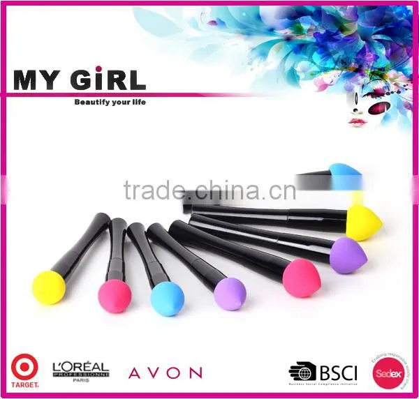2016 MY GIRL New Beauty Cosmetic Powder Puff , Free Sample Long Handle Powder Puff photo-2