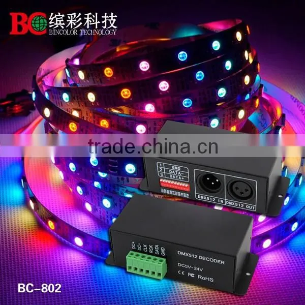 BC-802-6803 DC5V-24V LPD6803 DMX SPI Signal Decoder Compatible With LPD1101, D705, UCS6909, UCS6912 photo-2