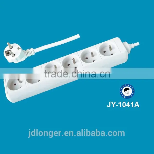 Hot Sale High Quality 6 Way Extension French Socket W/o Switch Power Strip CE 16A 220V China Socket photo-3