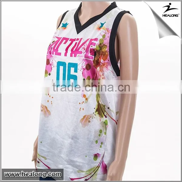 Sublimation Training Shirt Custom High School Basketball Jerseys photo-2