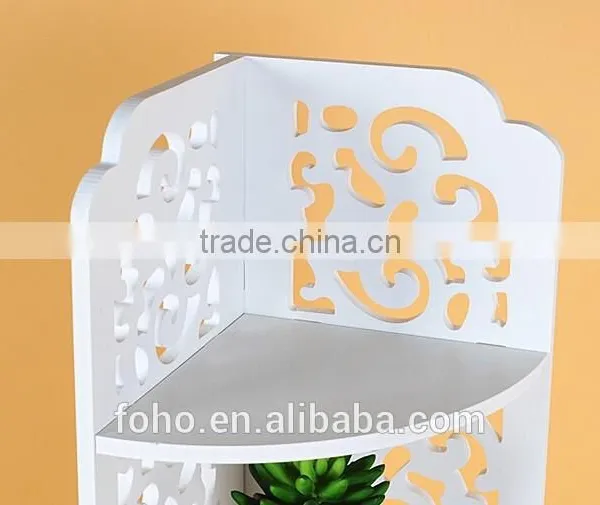 DIY White 7 Layer Modern Wood-Plastic Conner Shoes Display Shelf photo-5